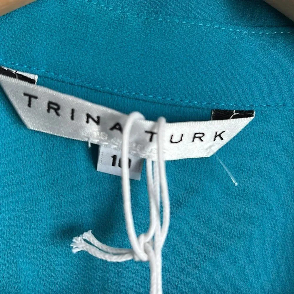 NEW Trina Turk Reverly Surplice Ruffle Dress - Picture 10 of 16